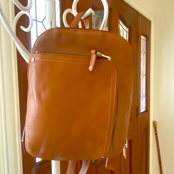 Tignanello Handbags - Genuine Brown Leather Backpack